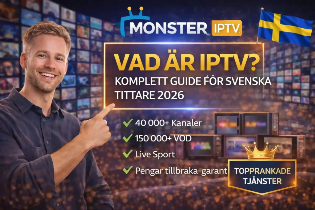 Vad är IPTV och hur fungerar det med Monster IPTV streaming tjänst för svenska tittare 2026